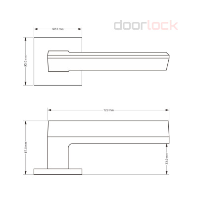 Ручка дверная DOORLOCK Pirs A15S Slim